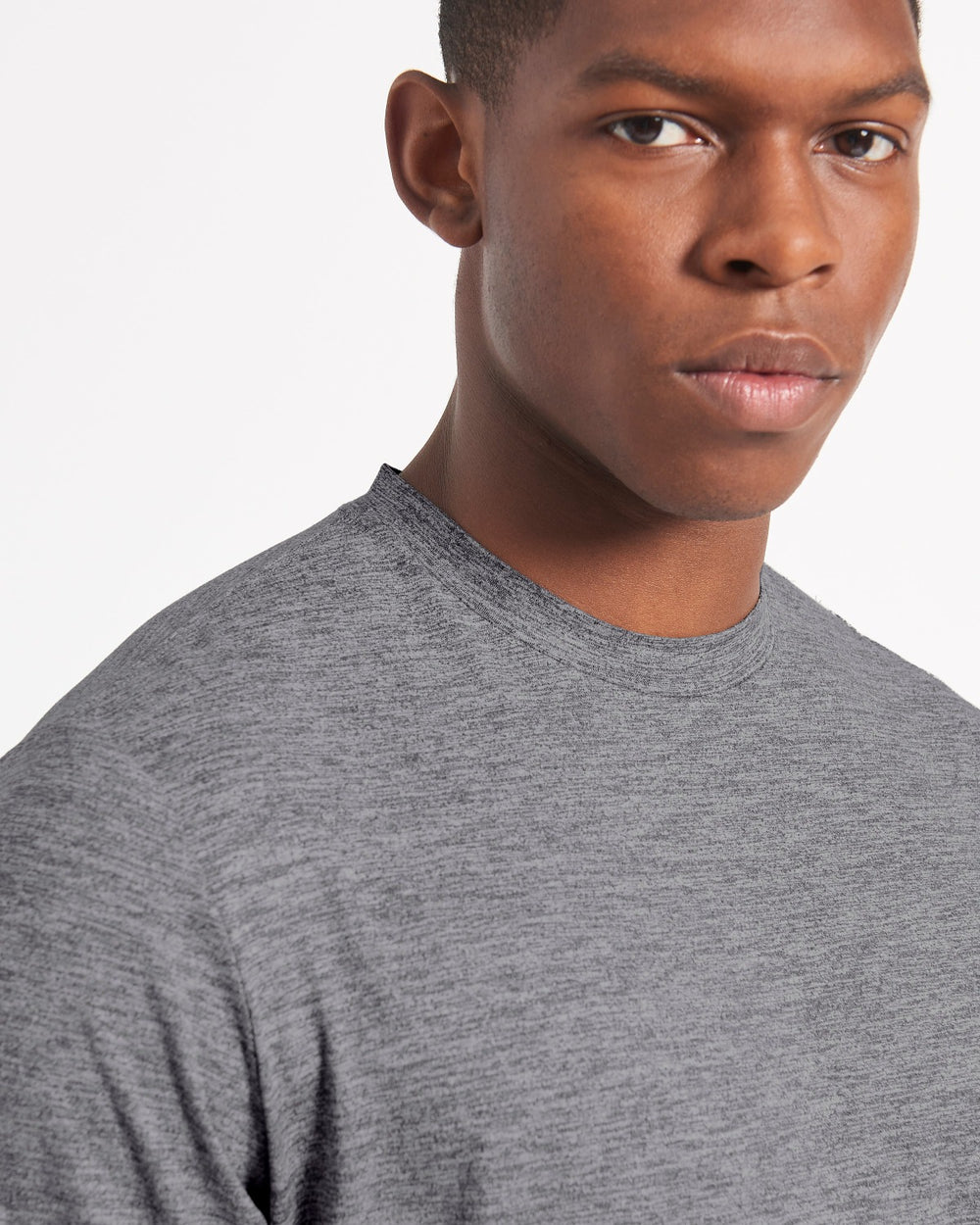 Grey Ben Sherman Performance Stretch Marl T-Shirt | 9671-BAYGJ