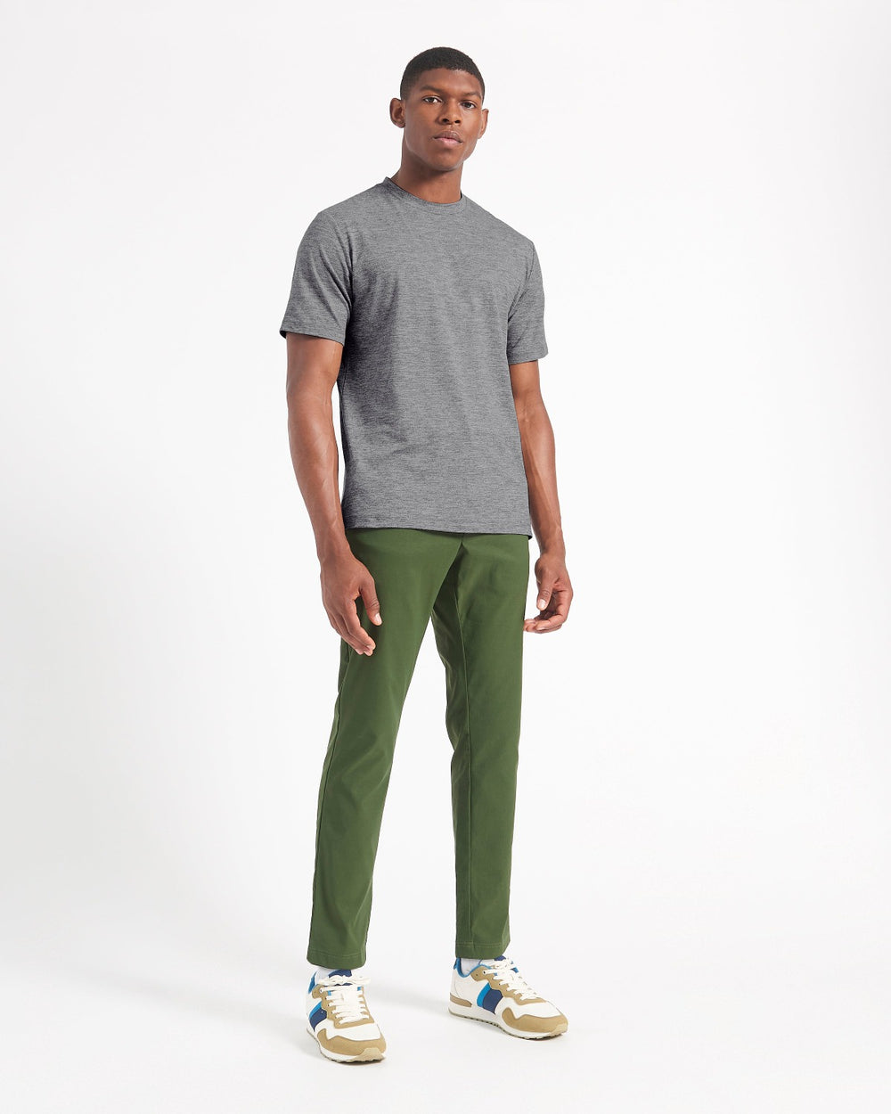 Grey Ben Sherman Performance Stretch Marl T-Shirt | 9671-BAYGJ