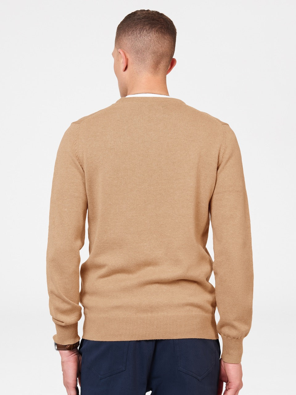 Grey Ben Sherman Signature Crewneck Knitwear | 0689-BAEFZ