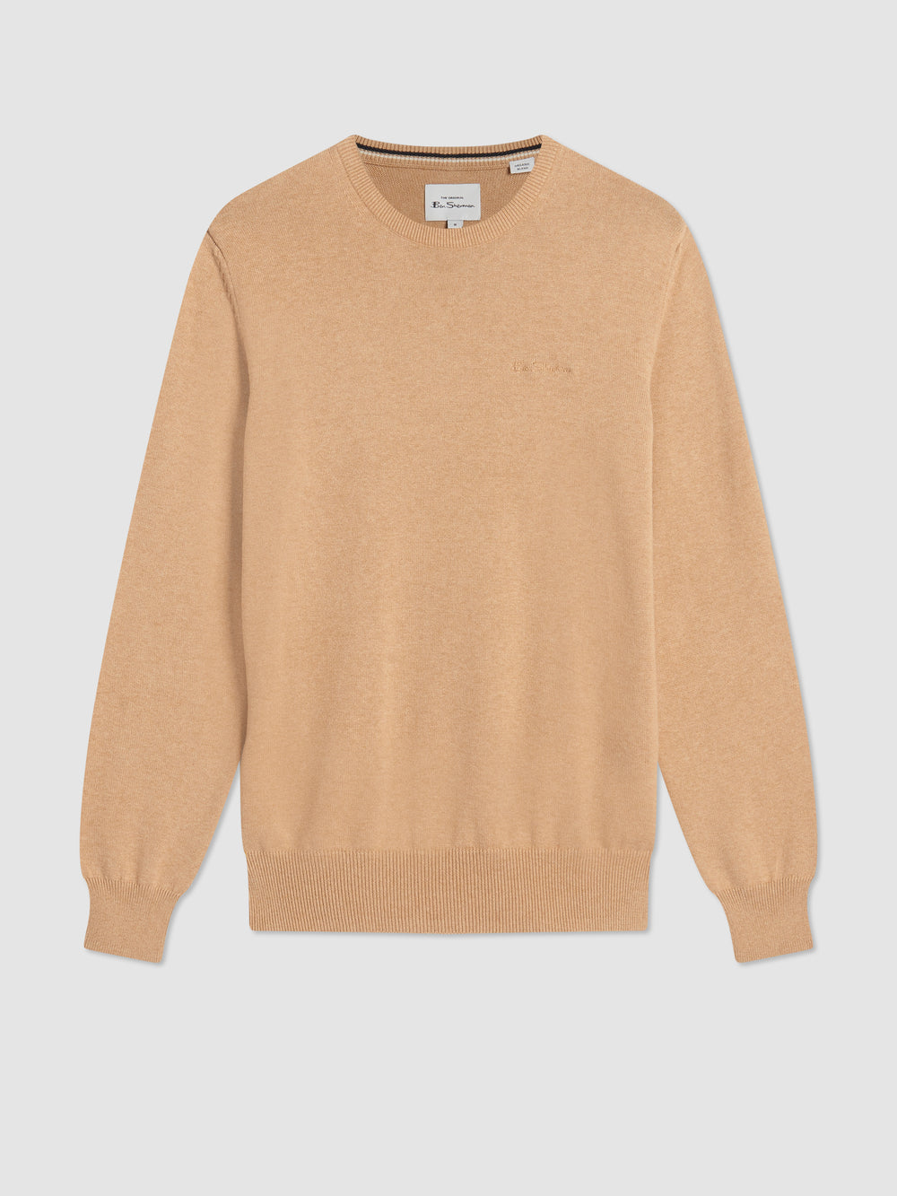 Grey Ben Sherman Signature Crewneck Knitwear | 0689-BAEFZ