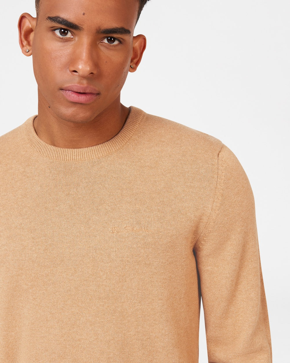 Grey Ben Sherman Signature Crewneck Knitwear | 0689-BAEFZ