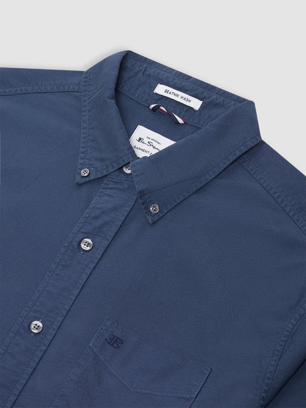 Indigo Ben Sherman Beatnik Oxford Garment Dye Shirts | 0783-XPNKE