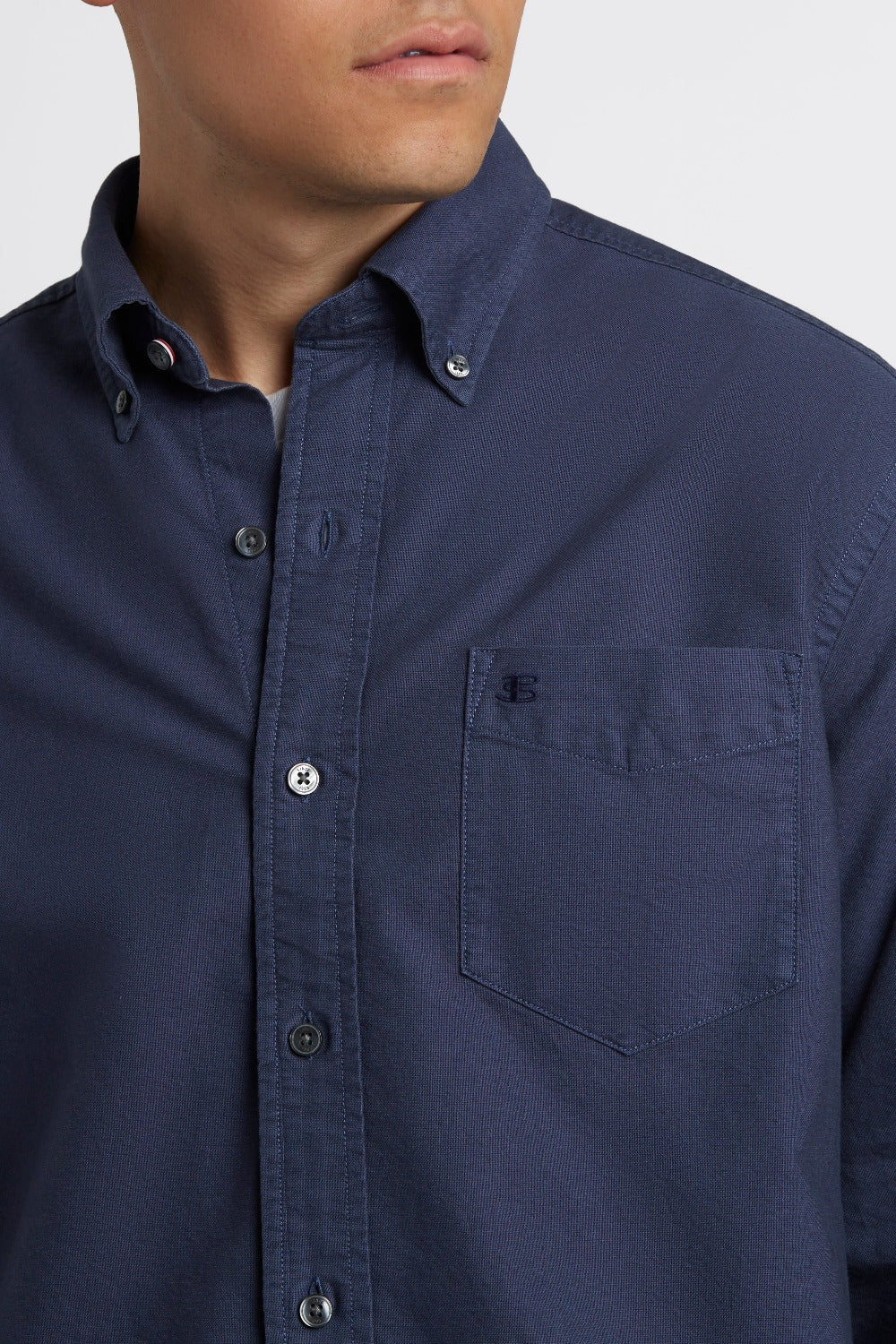 Indigo Ben Sherman Beatnik Oxford Garment Dye Shirts | 0783-XPNKE