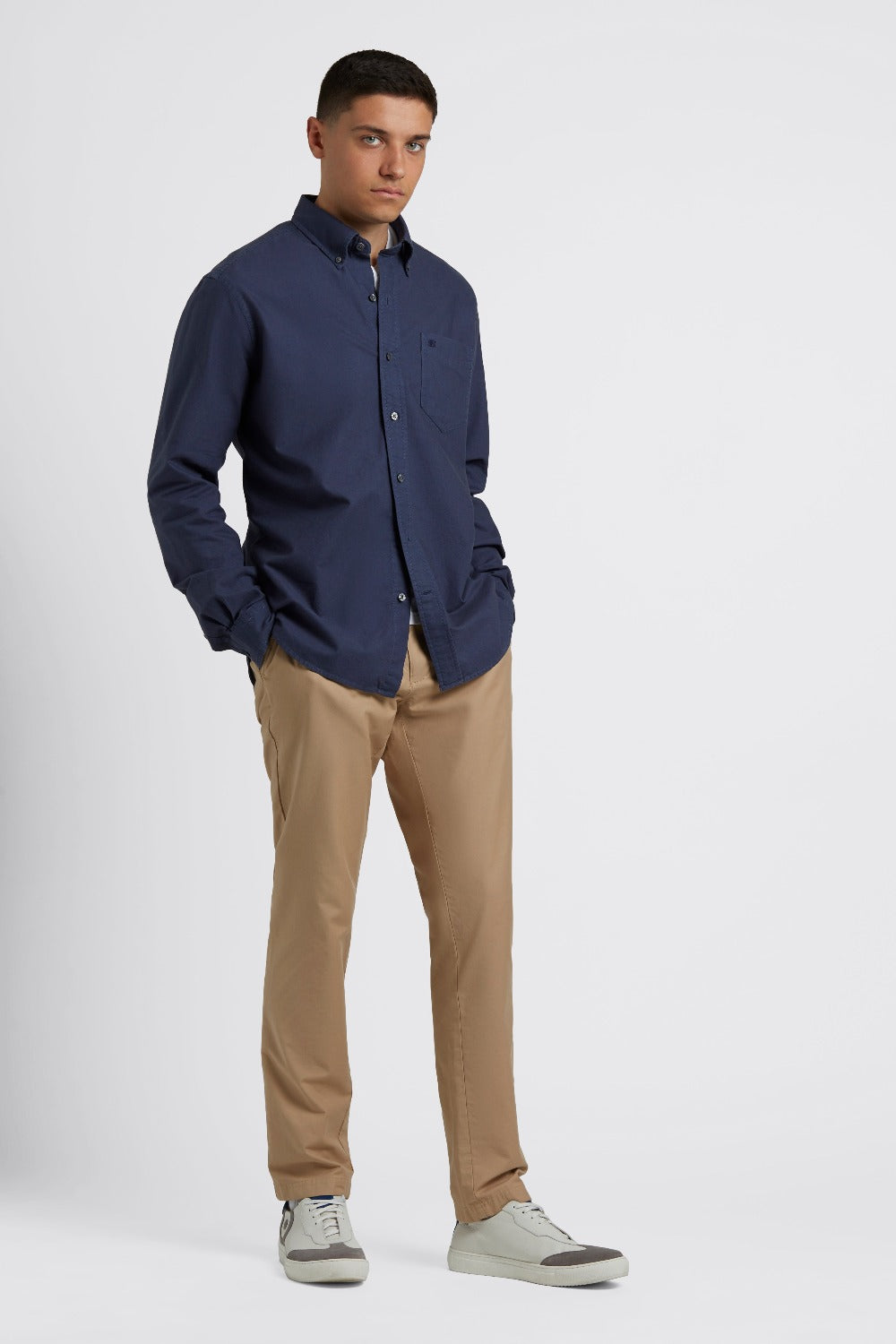 Indigo Ben Sherman Beatnik Oxford Garment Dye Shirts | 0783-XPNKE