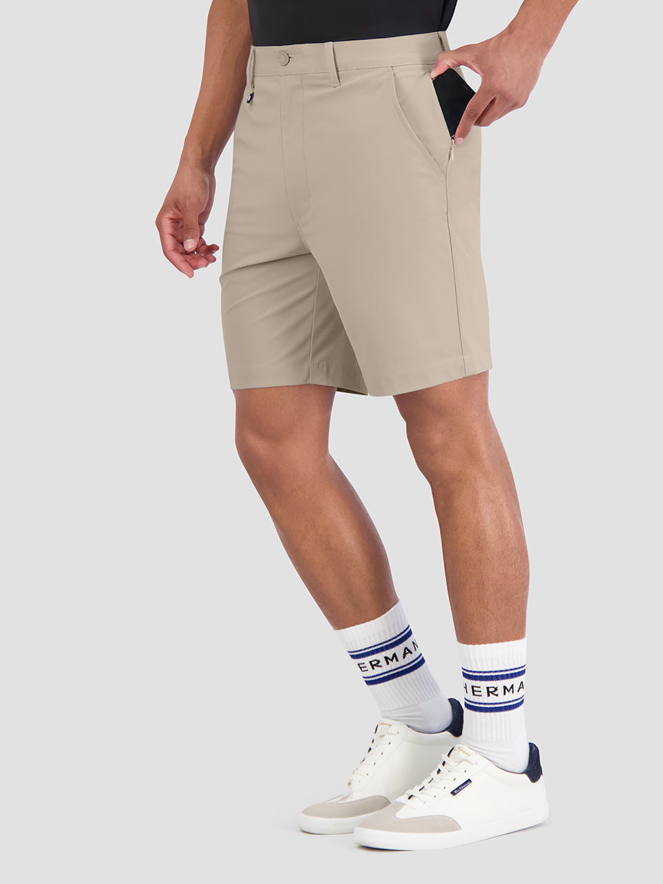 Khaki Ben Sherman 4Way Stretch Tech Shorts | 1962-TSJIN