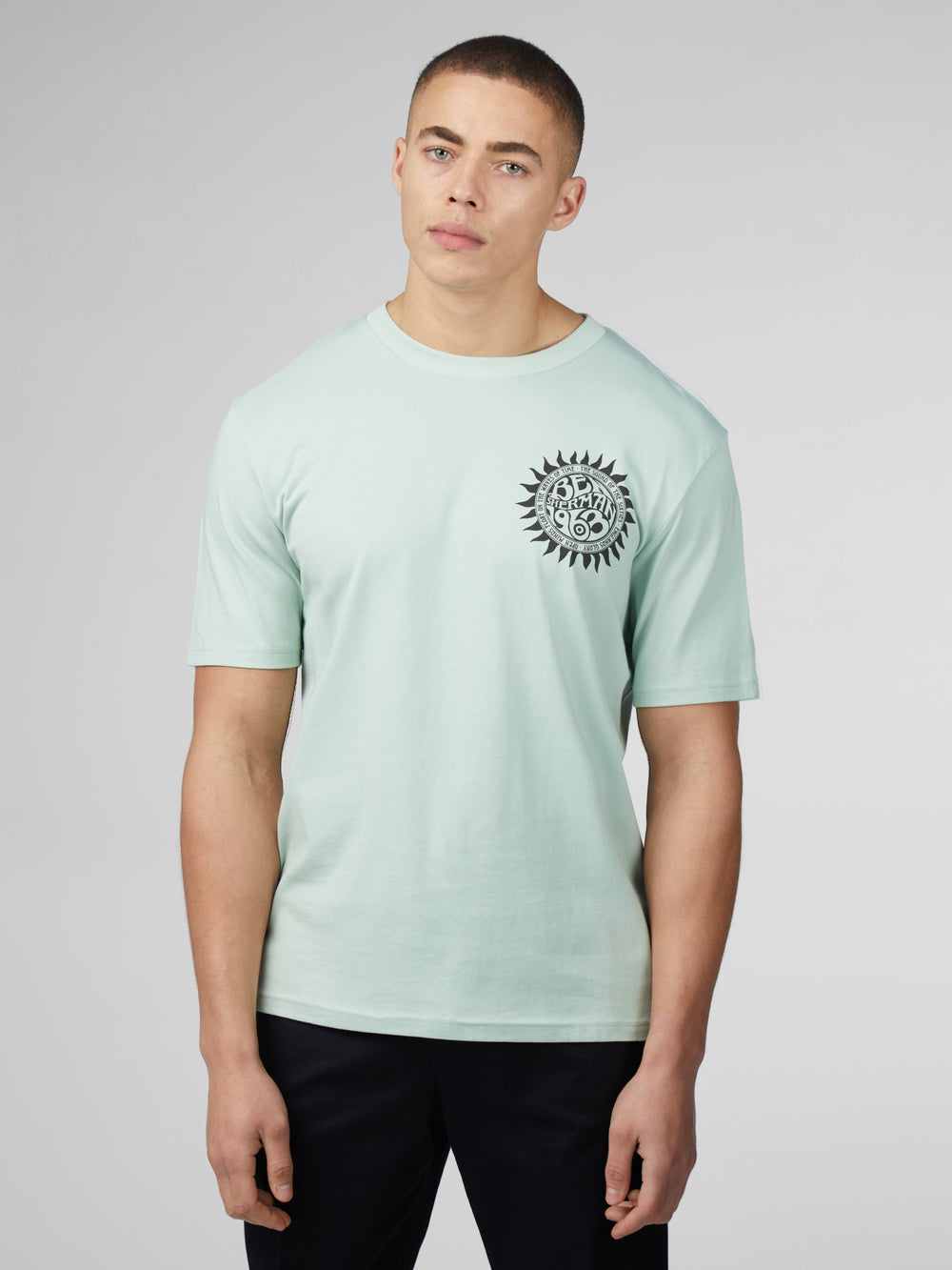 Mint Ben Sherman B by Ben Sherman Festival Poster T-Shirt | 8295-VQJMK