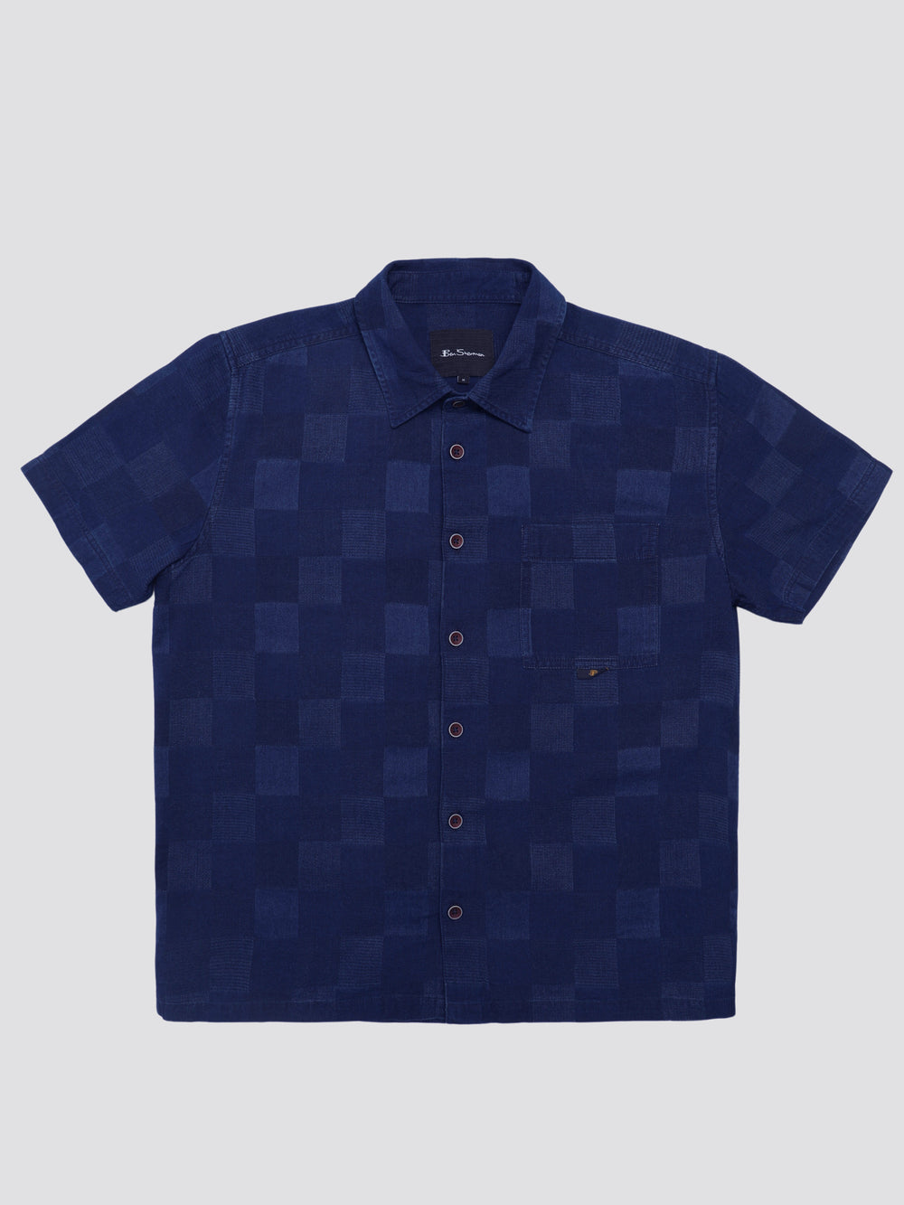 Navy Ben Sherman B by Ben Sherman Indigo Check Shirts | 5987-IMJVA