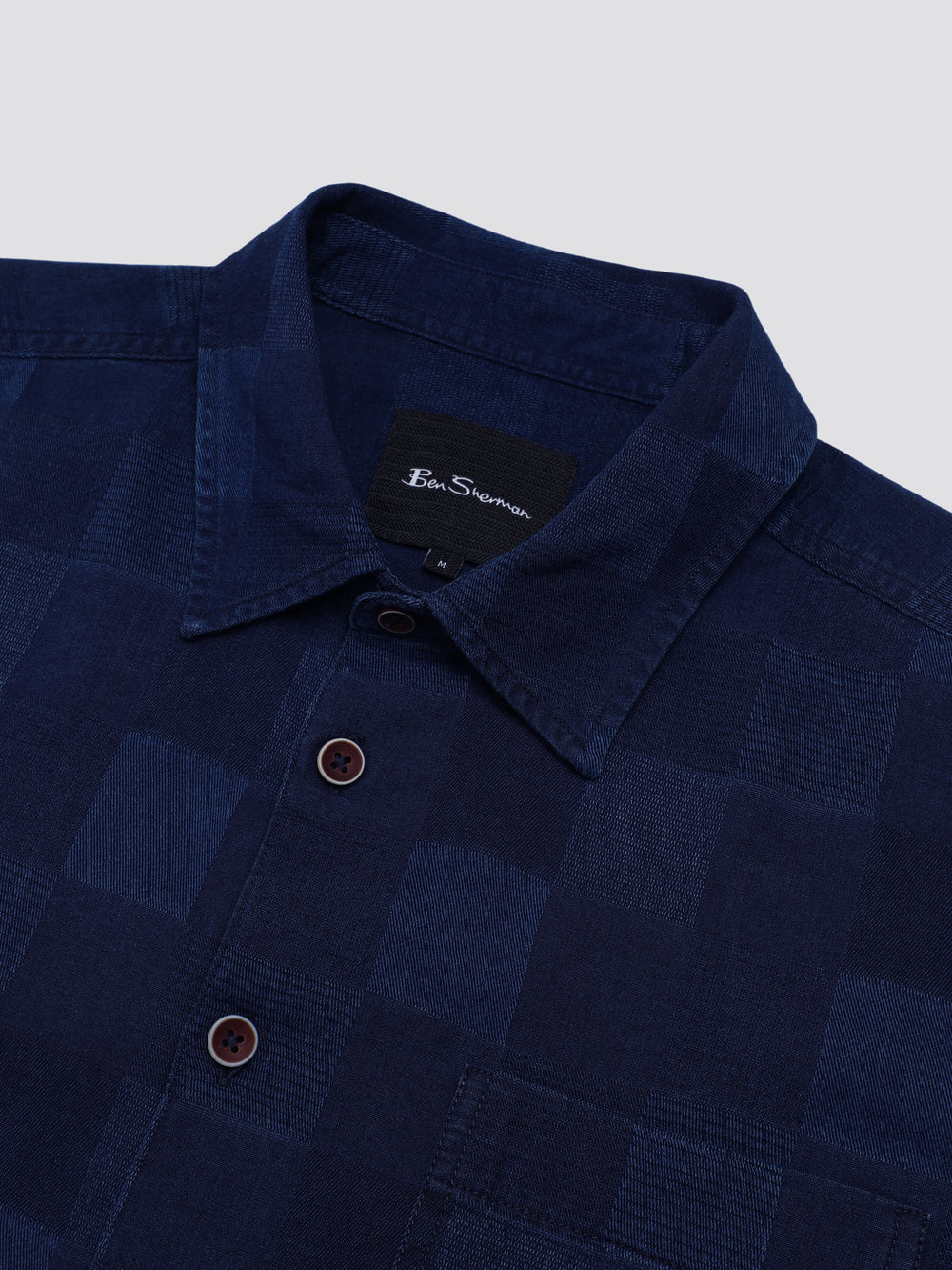 Navy Ben Sherman B by Ben Sherman Indigo Check Shirts | 5987-IMJVA