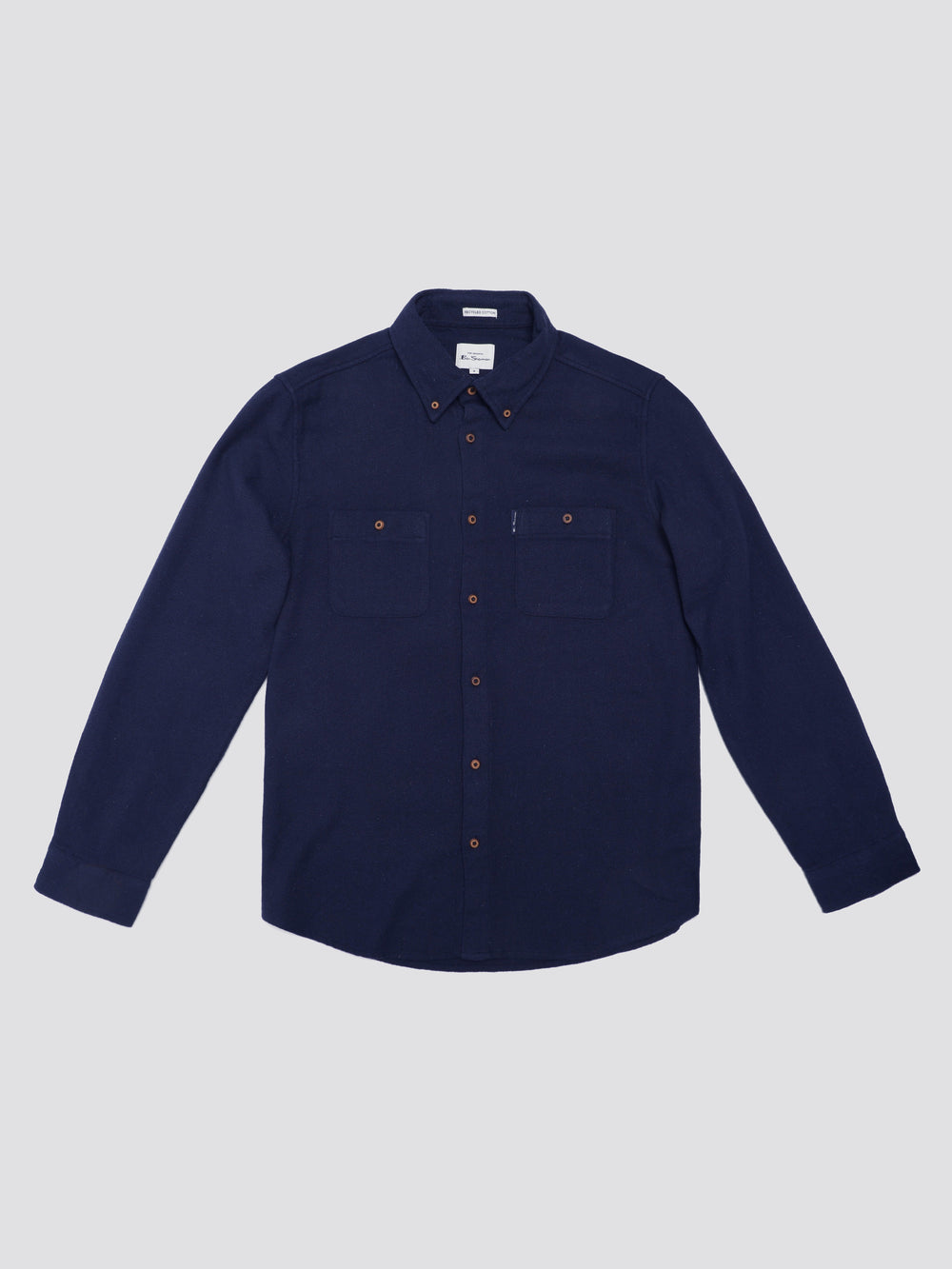 Navy Ben Sherman Signature Boucle Shirts | 6253-QHNMY