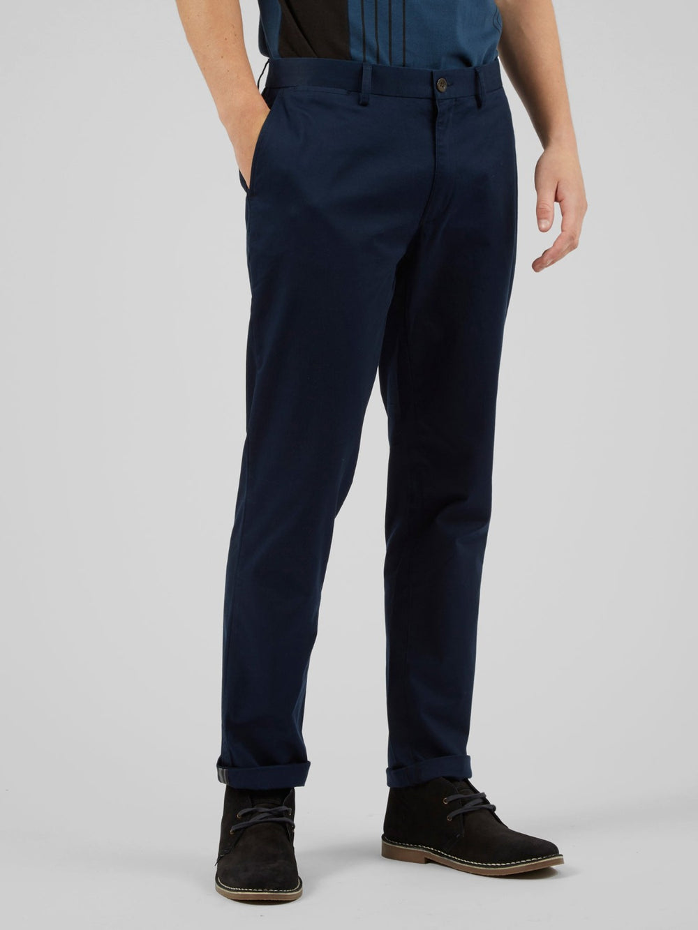 Navy Ben Sherman Signature Slim Stretch Chino Pants | 9106-LJXZT