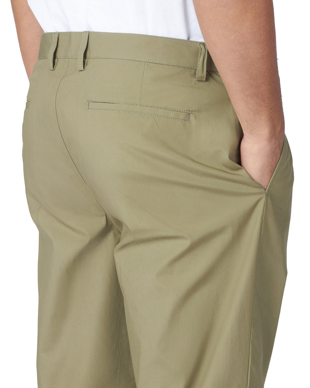 Olive Ben Sherman Poplin Relaxed-Taper Pleated Pants | 4601-MDKSB