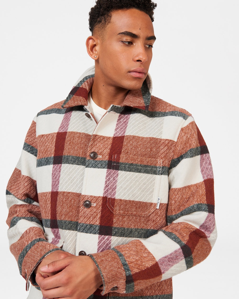 Orange Ben Sherman Plaid Jackets | 7962-LFOAD