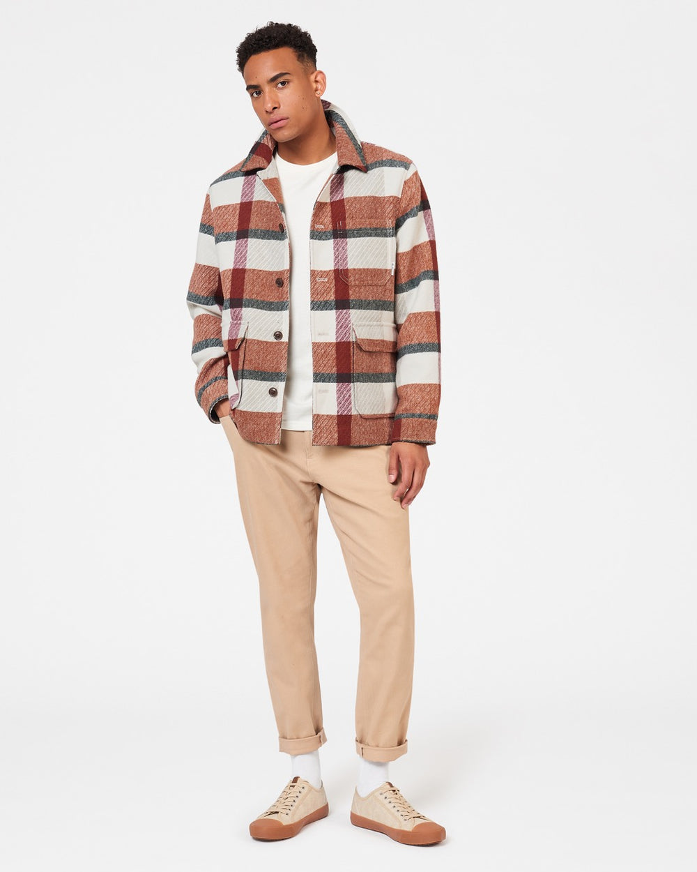 Orange Ben Sherman Plaid Jackets | 7962-LFOAD