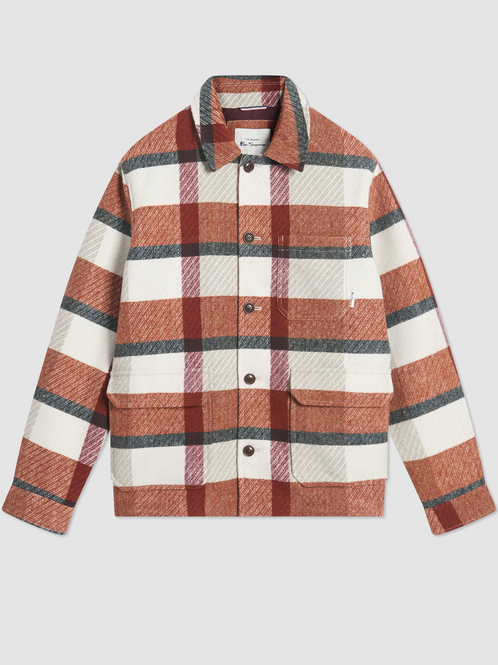 Orange Ben Sherman Plaid Jackets | 7962-LFOAD