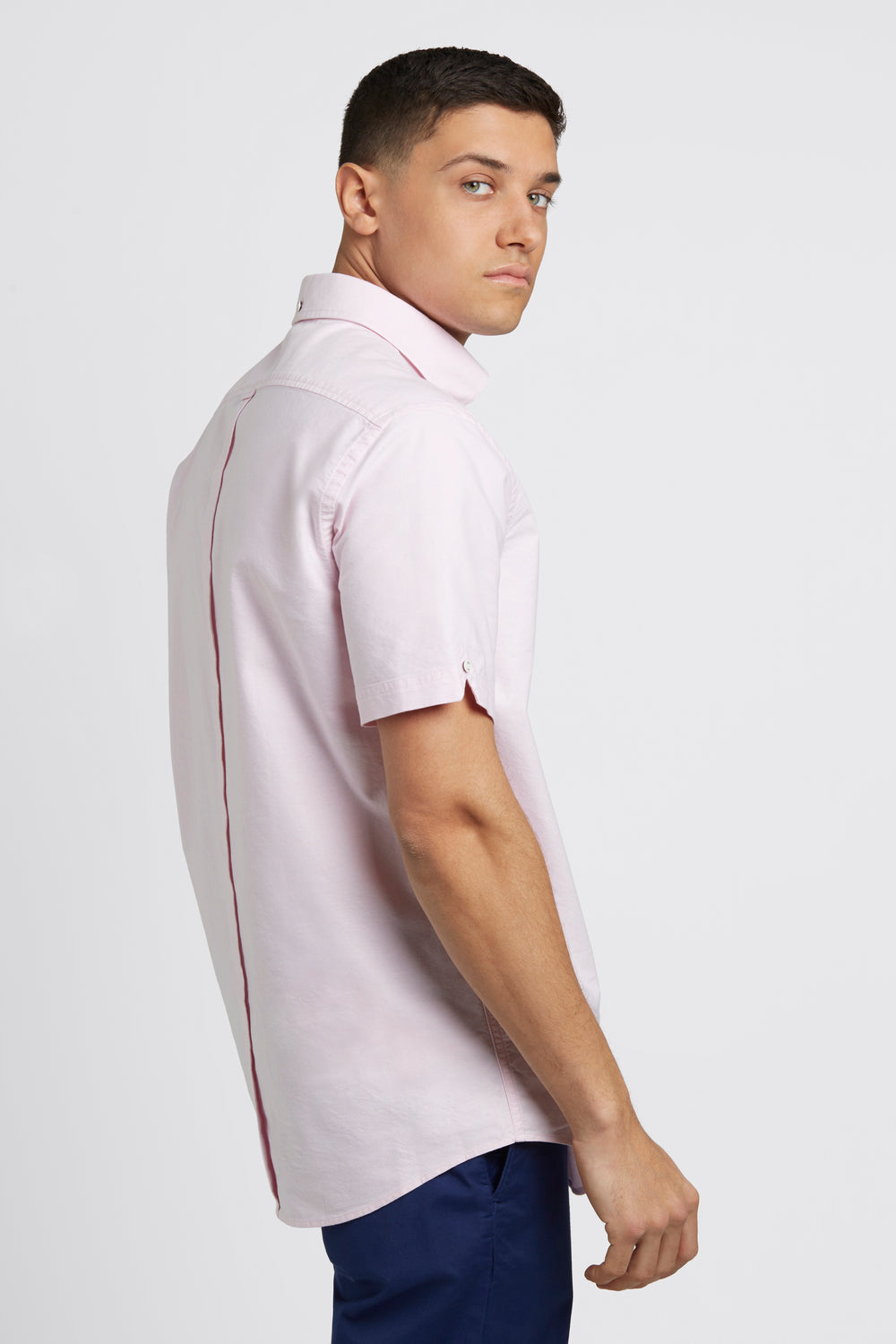 Pink Ben Sherman Short Sleeve Brighton Oxford Organic Shirts | 0192-YIURD