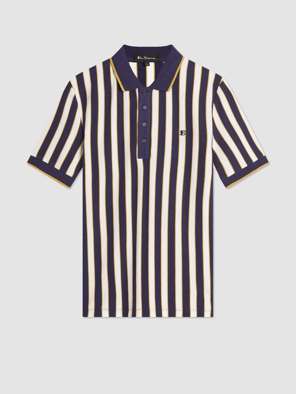 Purple Ben Sherman B by Ben Sherman Vertical Stripe Polo Shirts | 8052-DVQRP