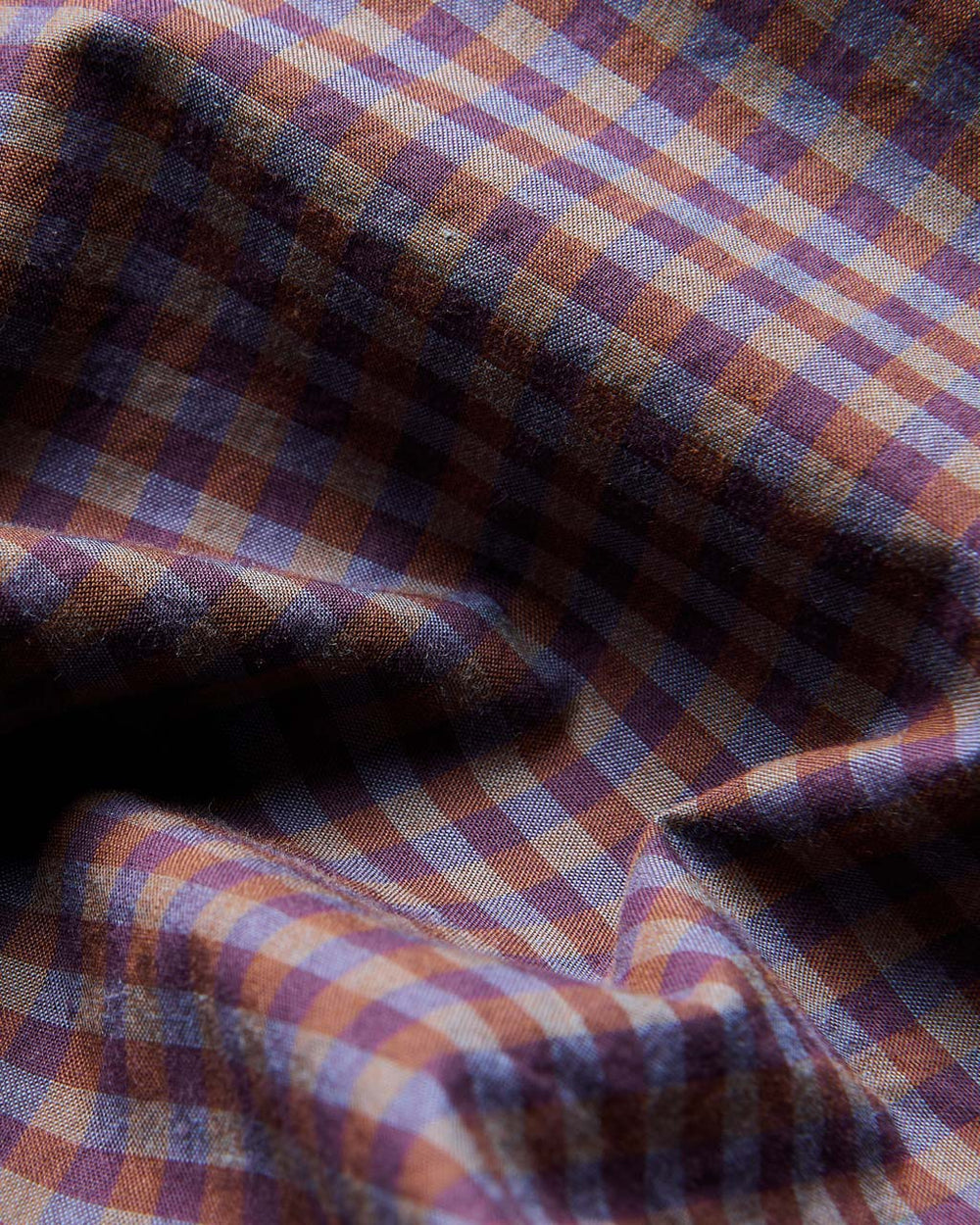 Purple Ben Sherman Signature Gingham Long-Sleeve Shirts | 7480-OTPZJ