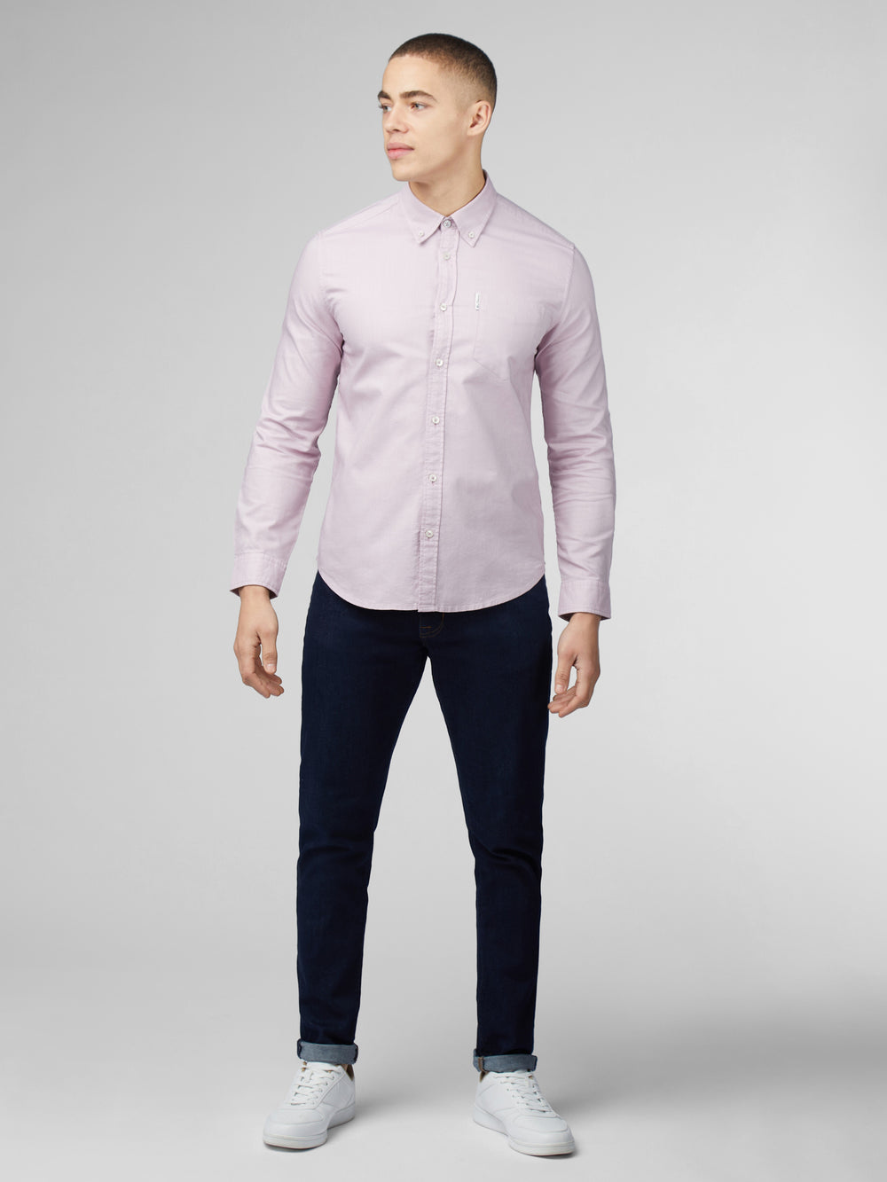 Purple Ben Sherman Signature Oxford Long Sleeve Shirts | 7013-DICOW