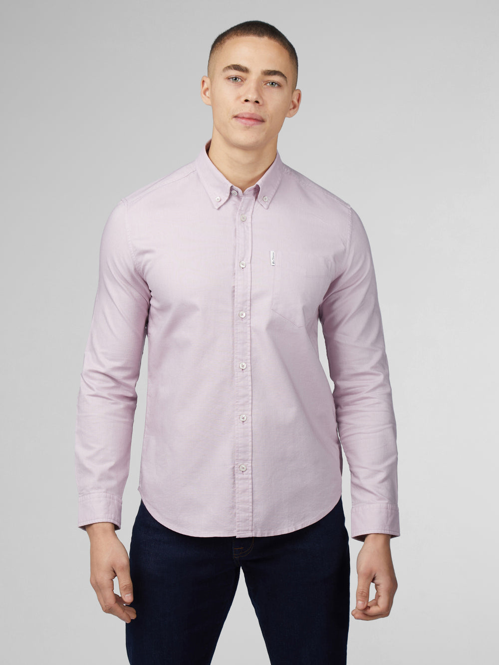 Purple Ben Sherman Signature Oxford Long Sleeve Shirts | 7013-DICOW