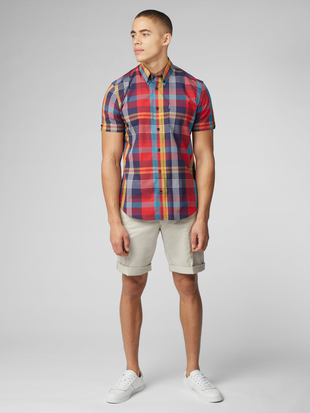 Red Ben Sherman Signature Large Madras Check Shirts | 9542-AXYJZ