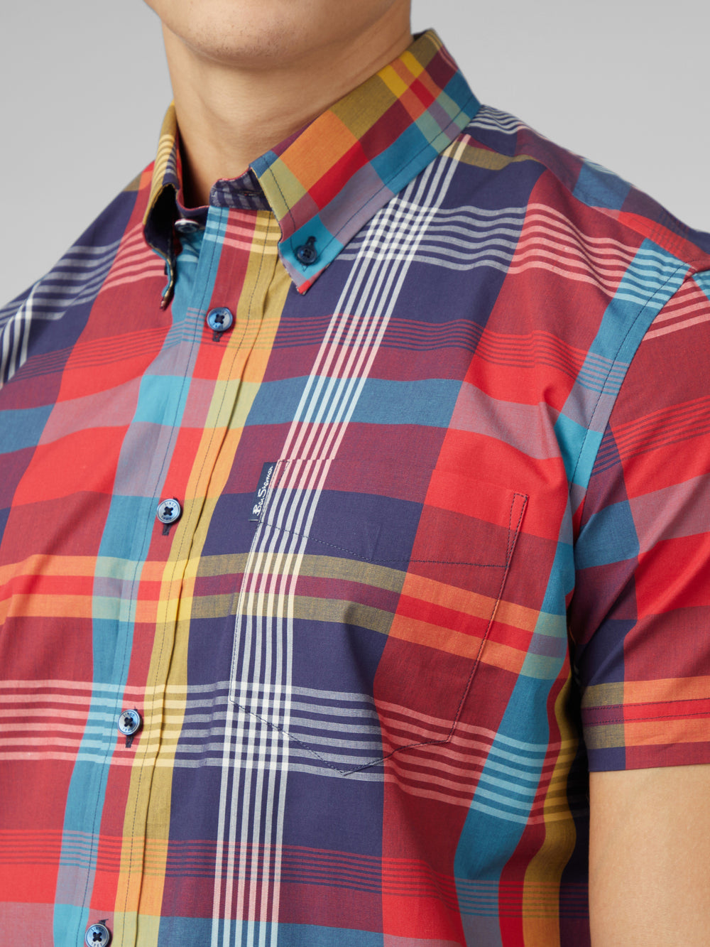 Red Ben Sherman Signature Large Madras Check Shirts | 9542-AXYJZ