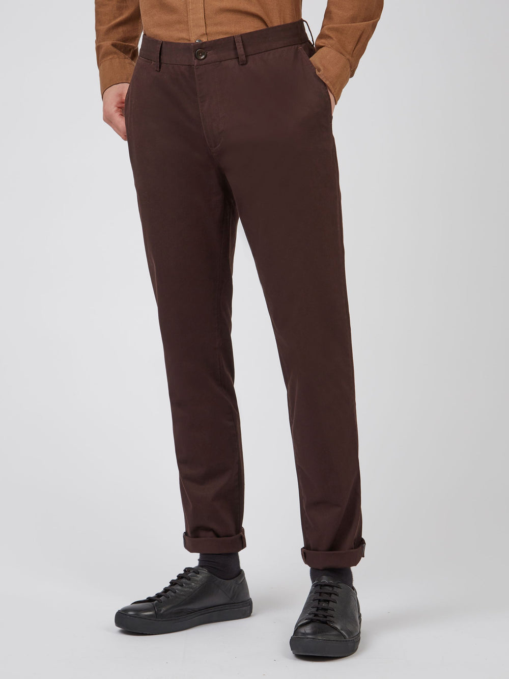 Red Ben Sherman Signature Slim Stretch Chino Pants | 4180-CNDWH