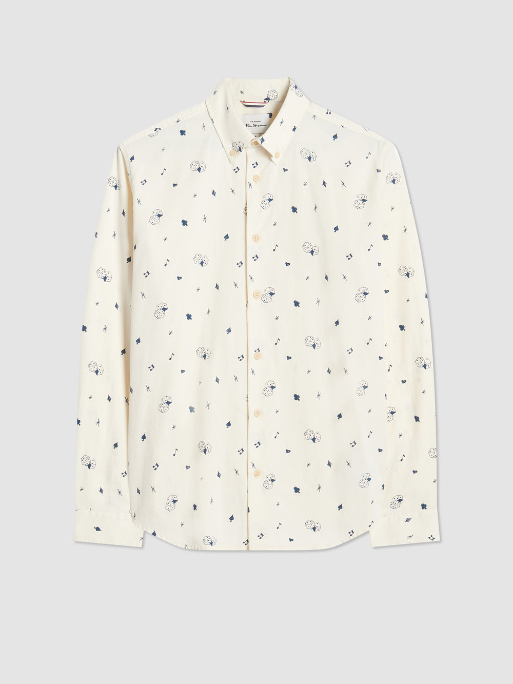 White Ben Sherman Conversational Icon Shirts | 8461-VJRCT