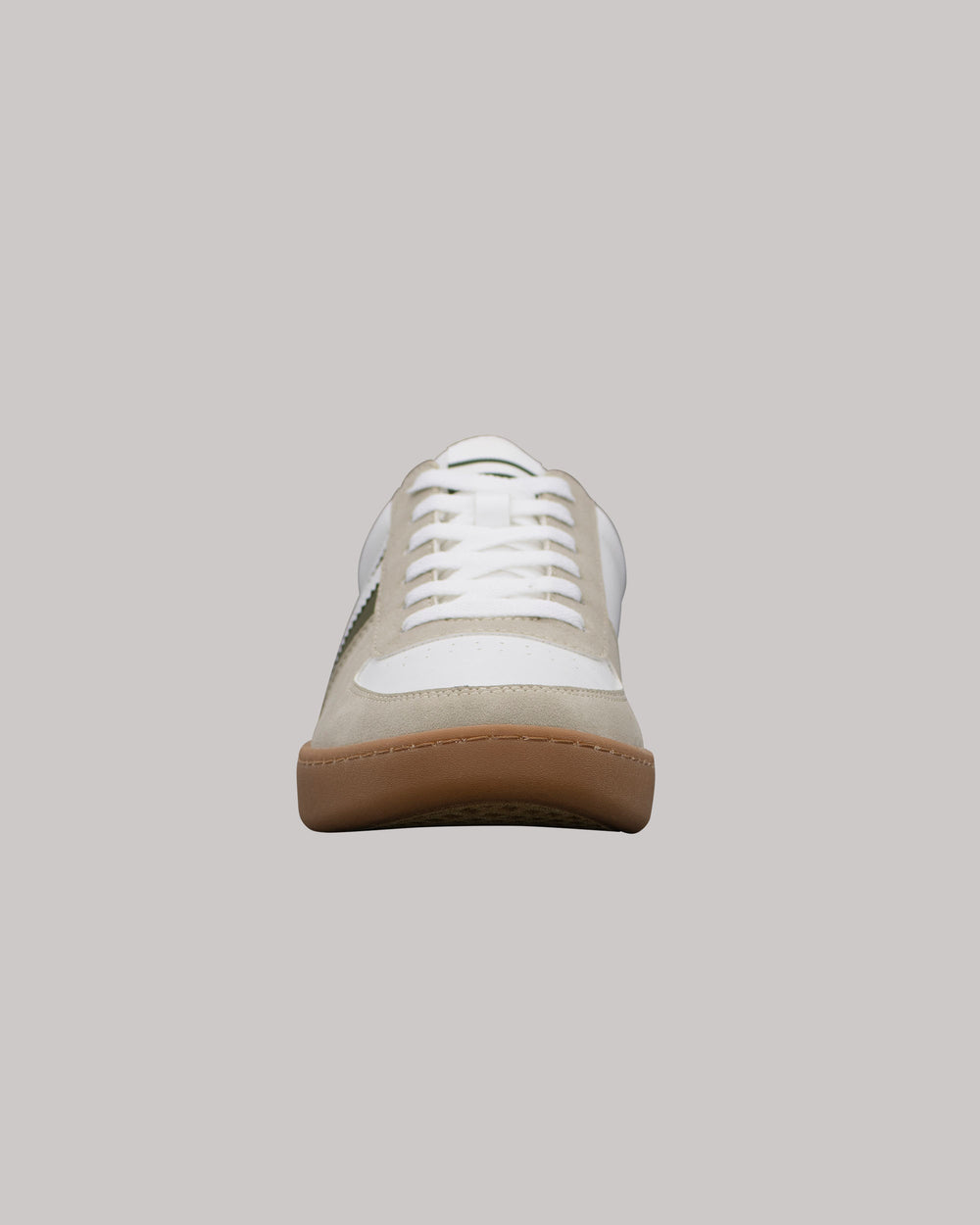 White Ben Sherman Hyde Olive Stripe Sneakers | 3697-MFTUD