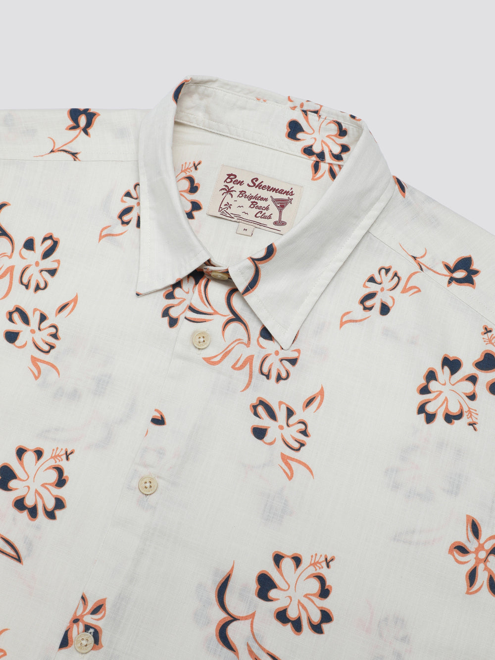 White Ben Sherman Signature Linear Floral Shirts | 4617-UKIRT