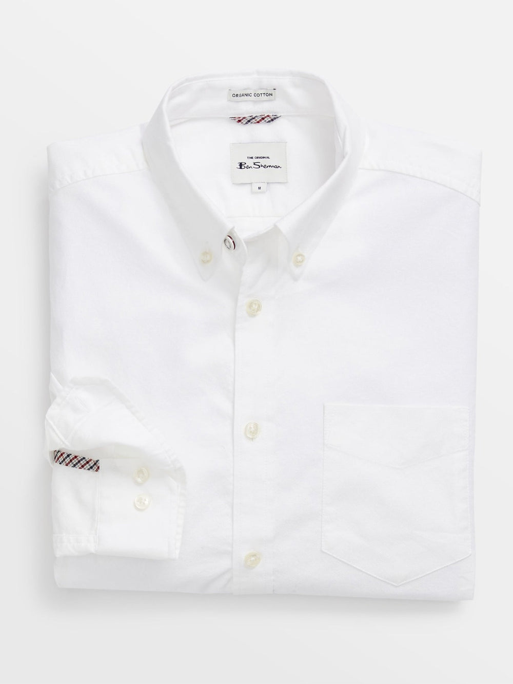 White Ben Sherman Signature Organic Long-Sleeve Oxford Shirts | 5083-FTNGP