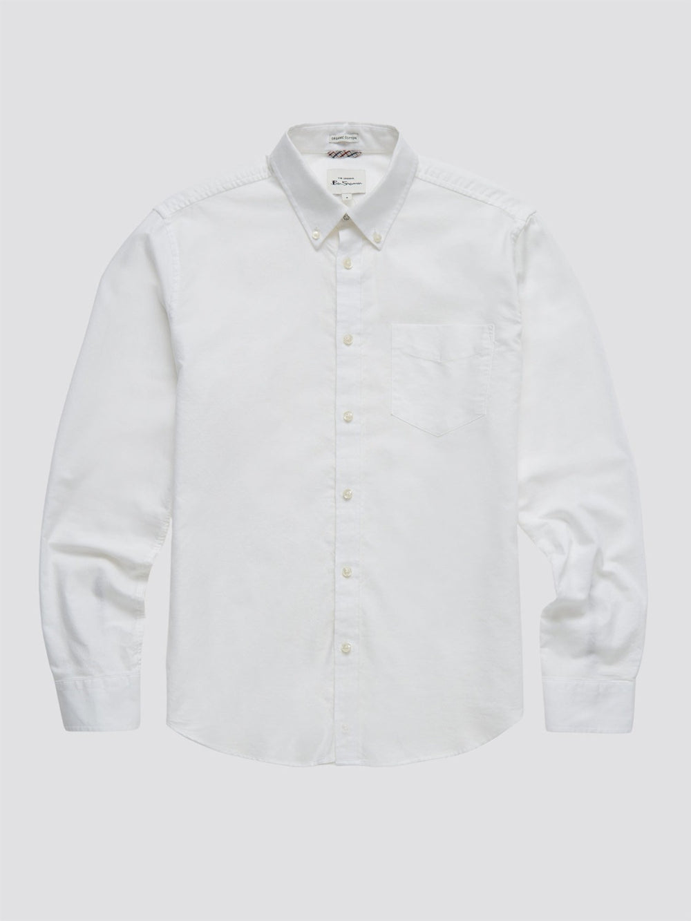 White Ben Sherman Signature Organic Long-Sleeve Oxford Shirts | 5083-FTNGP