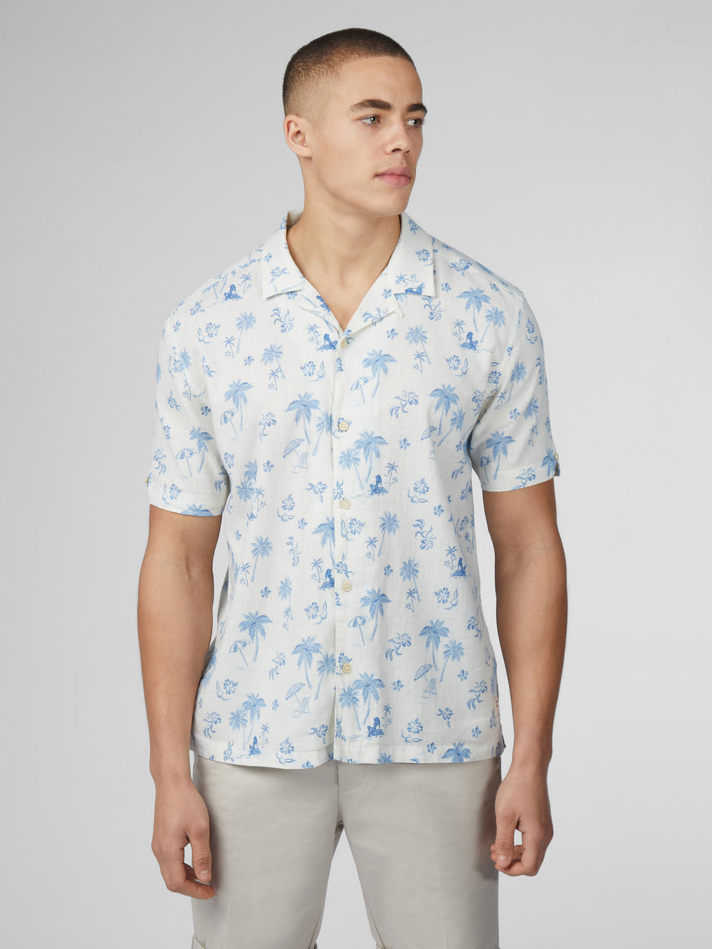 White Ben Sherman Signature Resort Shirts | 0762-ASKXZ