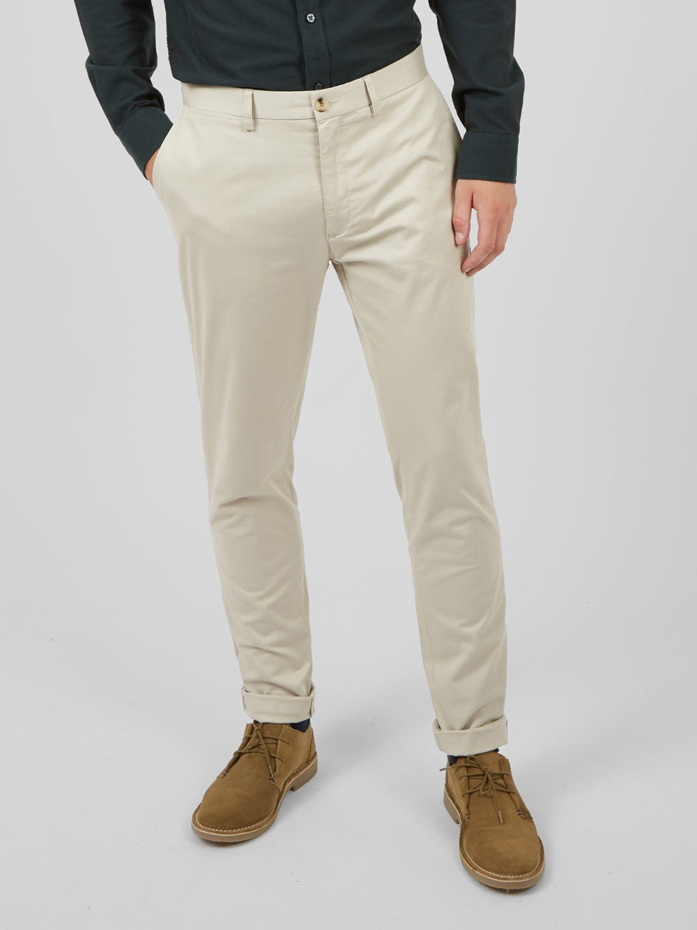 White Ben Sherman Signature Skinny Stretch Chino Pants | 7204-SLMUK