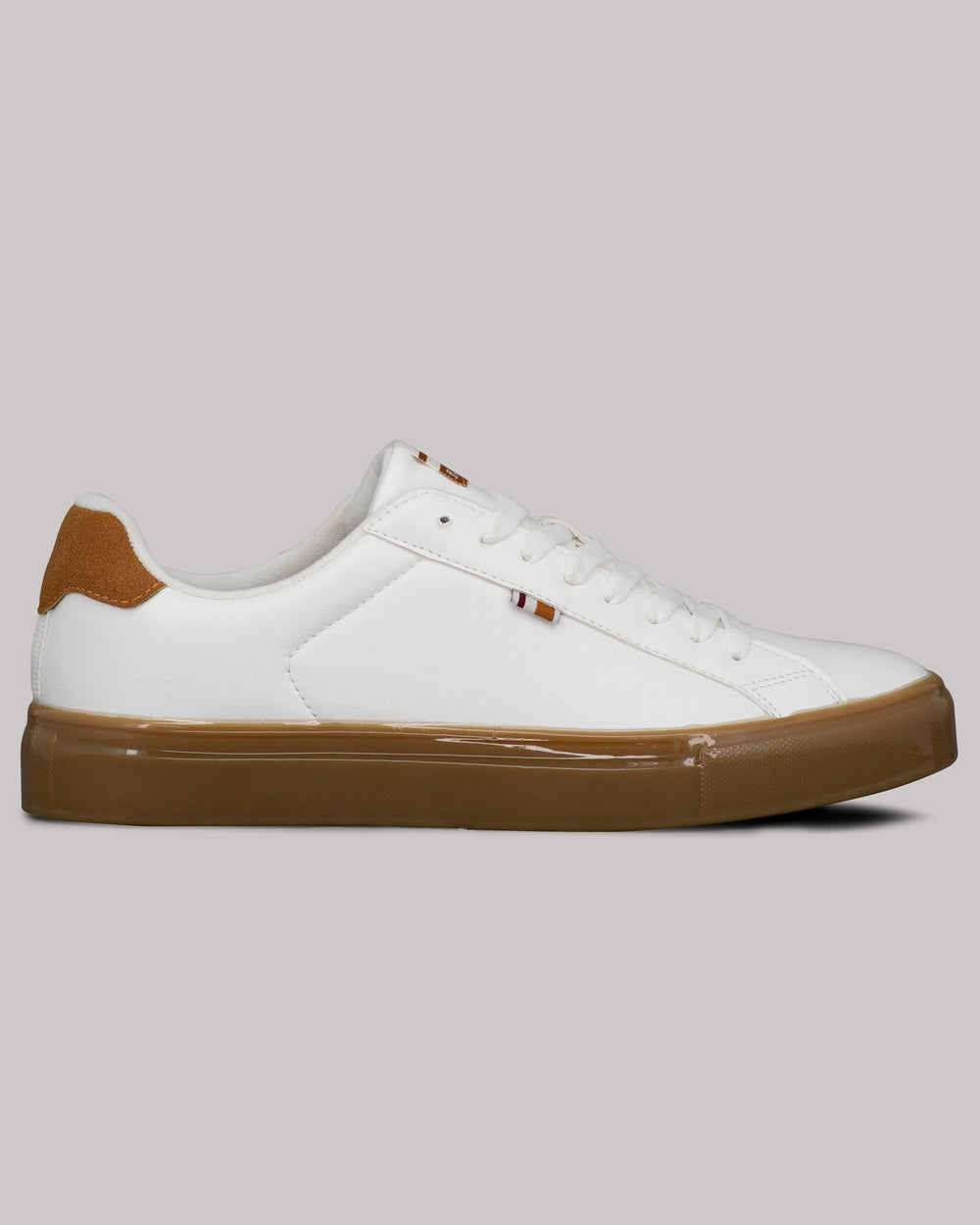 White / Brown Ben Sherman Crowley Sneakers | 0364-NTZBU