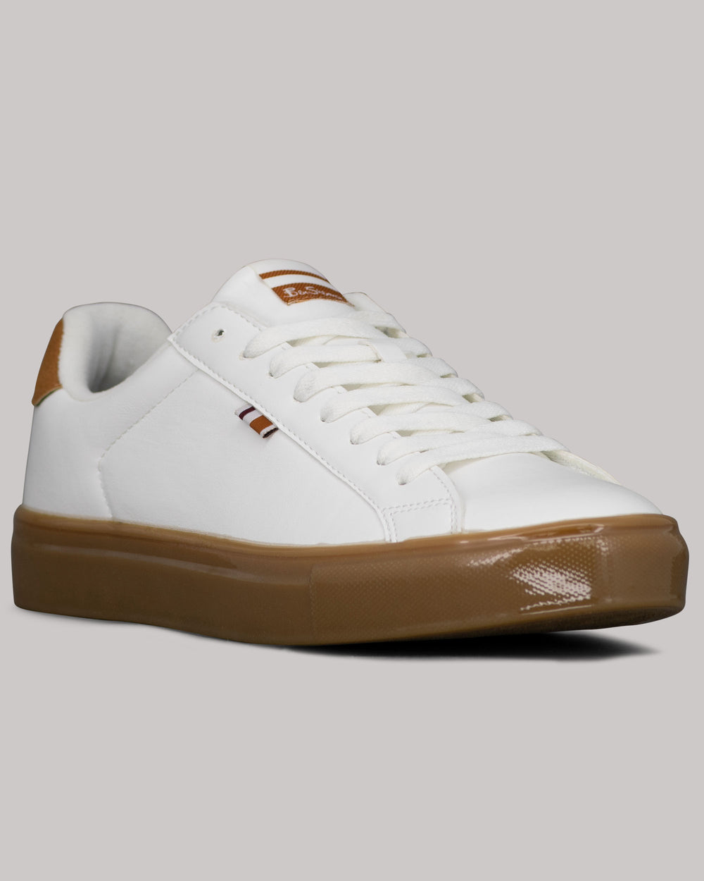 White / Brown Ben Sherman Crowley Sneakers | 0364-NTZBU