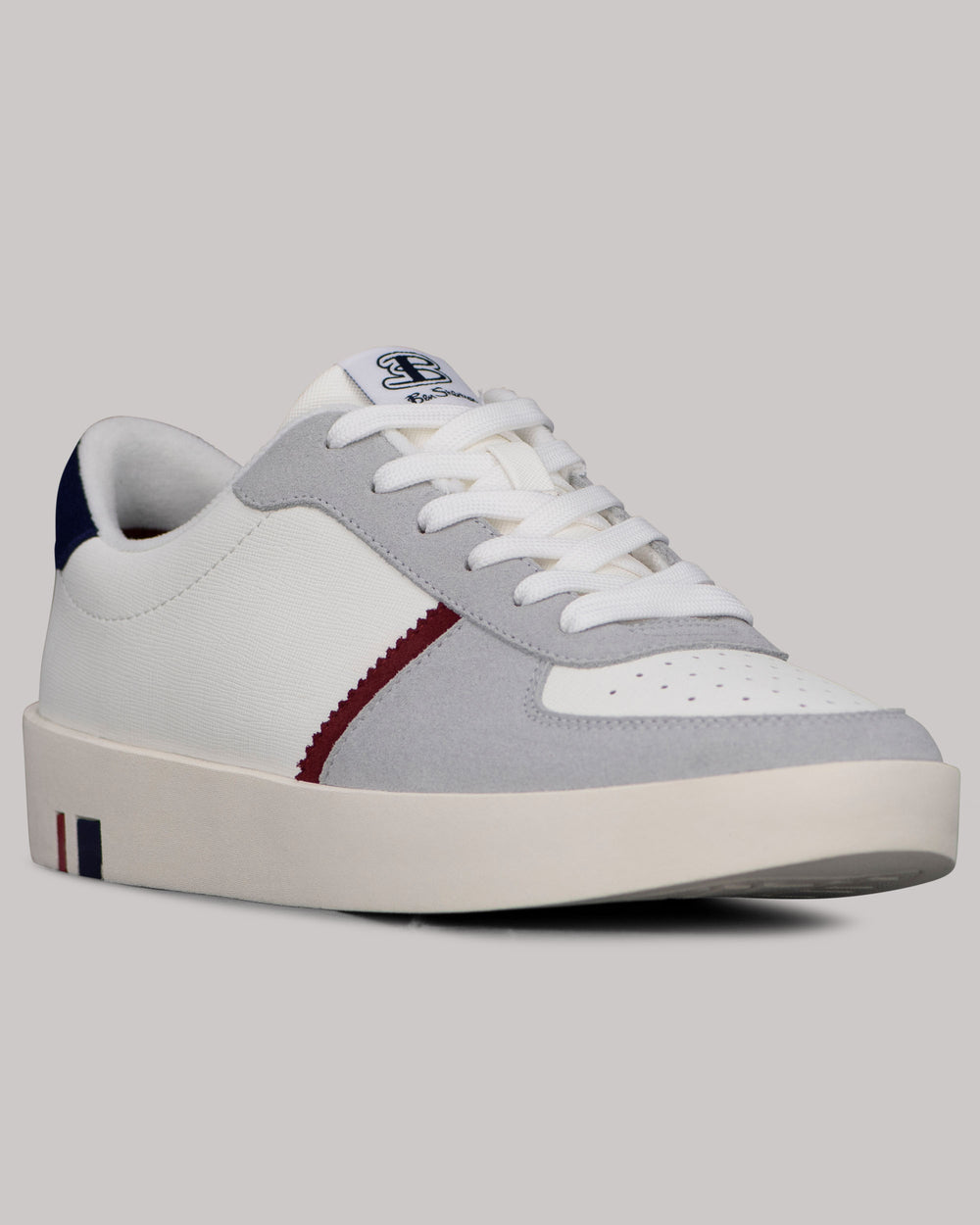 White / Navy Ben Sherman Richmond Sneakers | 0278-TUYXF