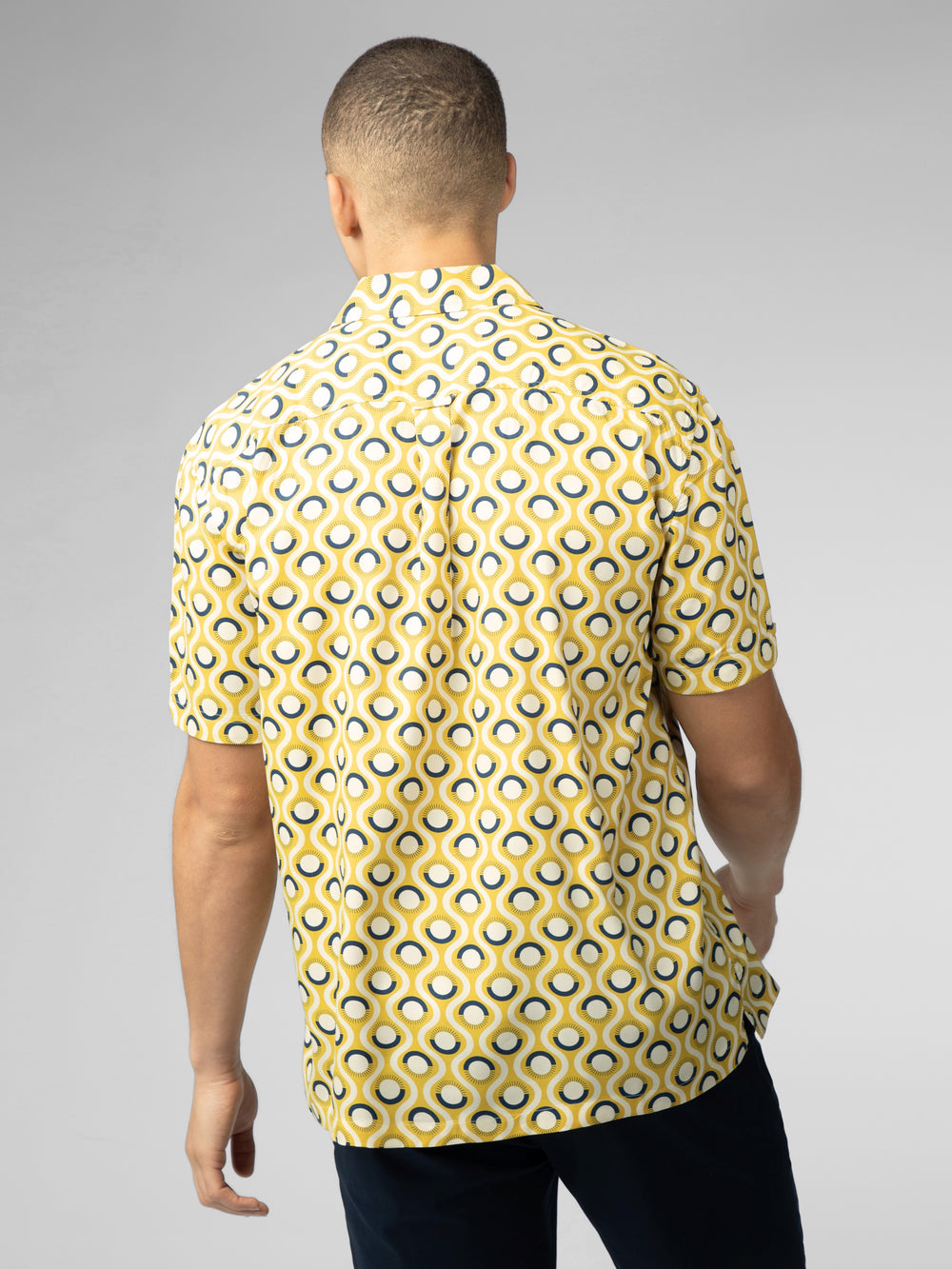 Yellow Ben Sherman Signature Retro Geo Shirts | 3195-OLSKJ